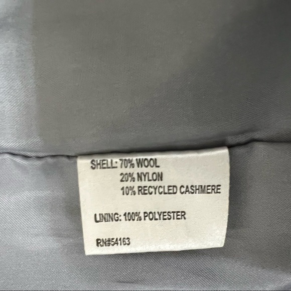 Calvin Klein Pea Coat, Black, Size 4 - Picture 4 of 6